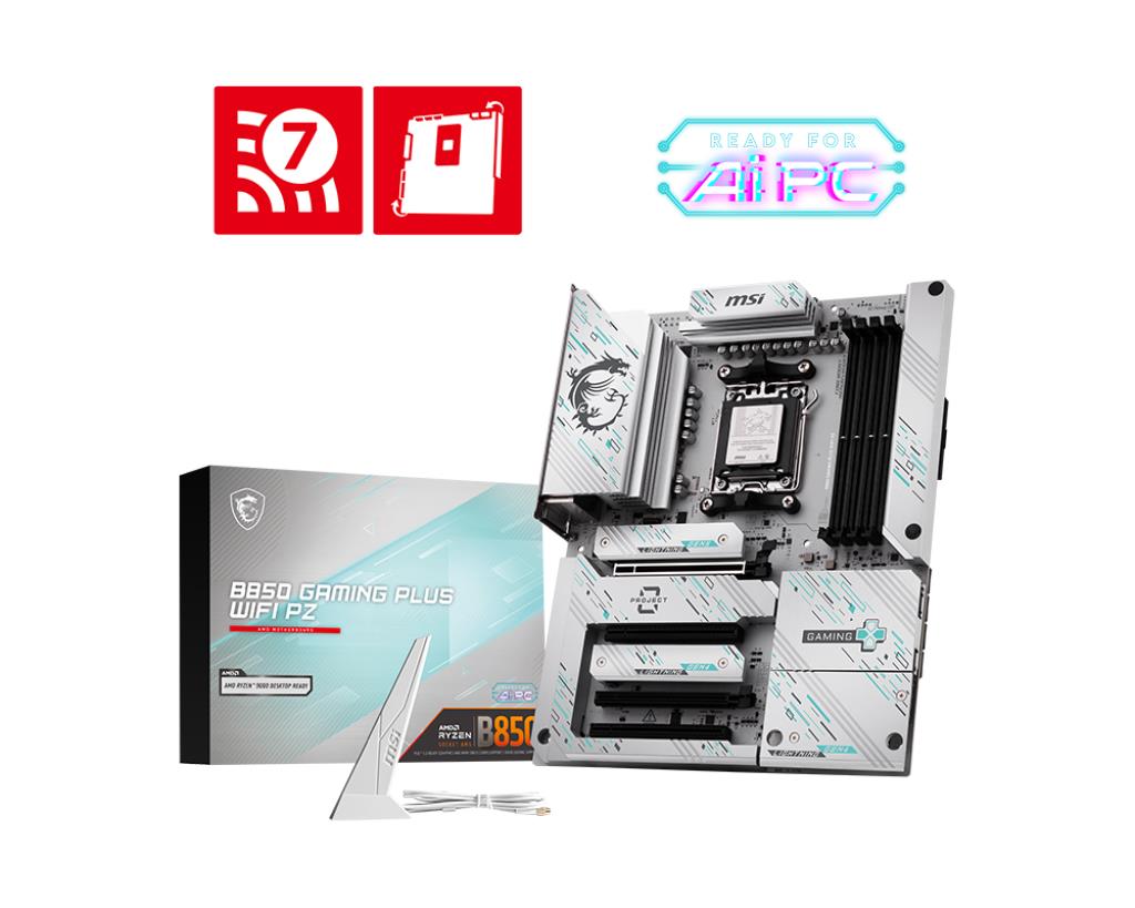 Mainboard MSI AMD B850 SAM5 ATX Memory DDR5 Memory slots 4 B850GAMINGPLUSWIFIPZ