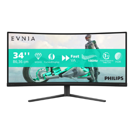 Philips | 34M2C3500L/00 | 34 " | VA | 21:9 | 180 Hz | 1 ms | 3440 x 1440 pixels | 300 cd/m² | HDMI ports quantity 2 | Wa