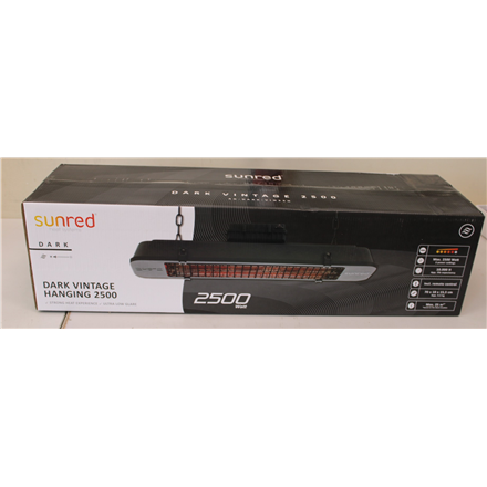 SALE OUT. Sunred RD-DARK-VIN25H Heater, Dark Vintage Hanging, Power 2500 W, Black | SUNRED Heater | RD-DARK-VIN25H, Dark