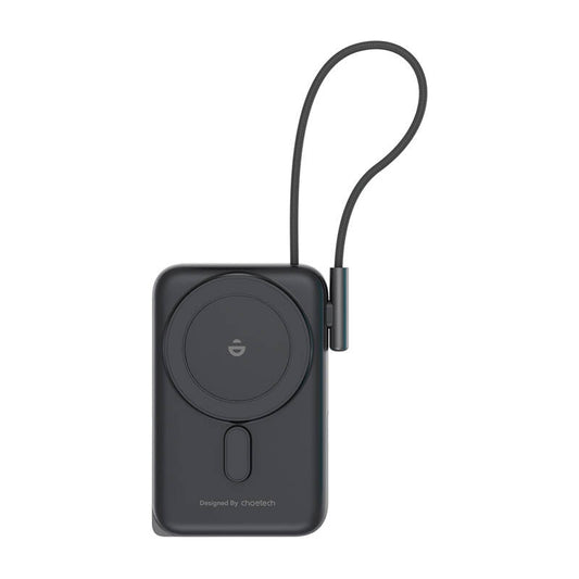 Choetech B735 magnetic powerbank 10000mAh 20W PD + USB-C cable (black) - Product Image 2