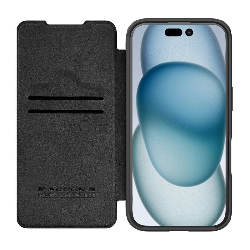 Etui Nillkin Qin Prop Leather iPhone 16 Pro Max (czarny) - Product Image 4