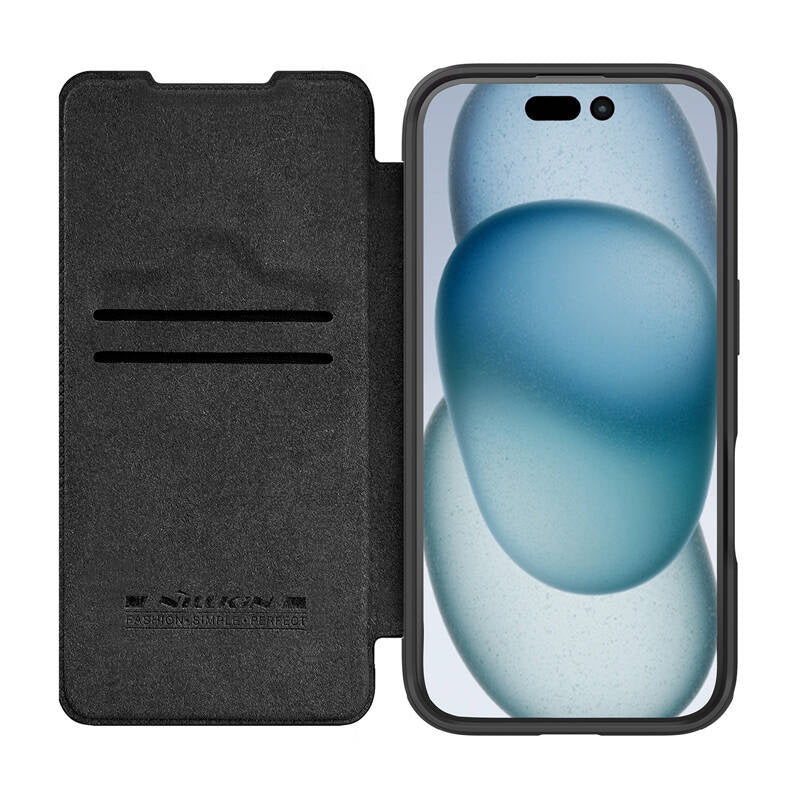 Nillkin Qin Prop Leather iPhone 16 Case (black) - Product Image 4