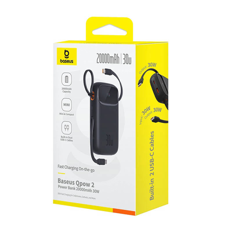 Powerbank Baseus QPow 2 20000mAh 30W 2xUSB-C (black) - Product Image 7