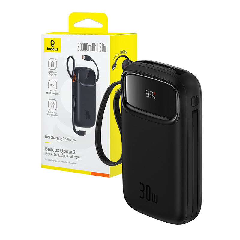 Powerbank Baseus QPow 2 20000mAh 30W 2xUSB-C (black) - Product Image 9