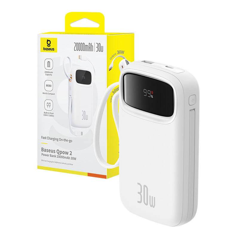 Powerbank Baseus QPow 2 20000mAh 30W 2xUSB-C (white) - Product Image 9