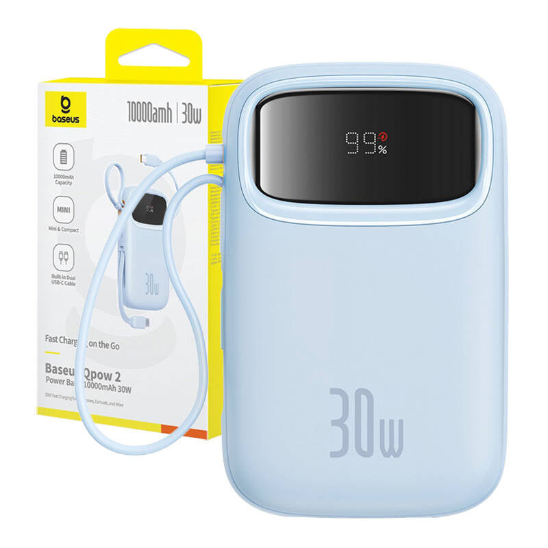 Powerbank Baseus QPow 2 10000mAh 30W 2xUSB-C (blue) - Product Image 9