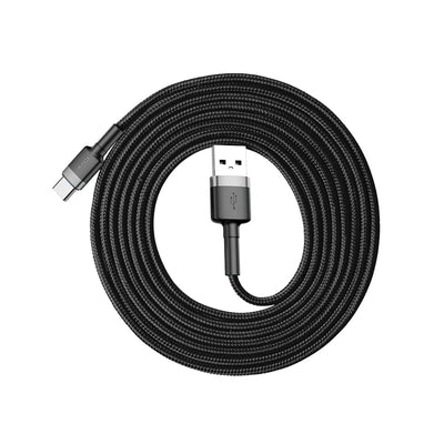 Baseus Cafule Cable durable nylon cable USB / USB-C QC3.0 2A 2M black-gray (CATKLF-CG1)