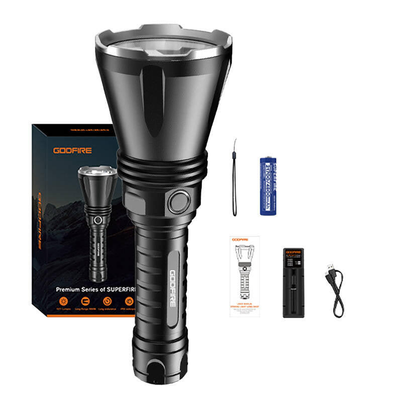 Superfire Godfire TF01 flashlight - 1371 lumens, 1000m, 7h operation - Product Image 2