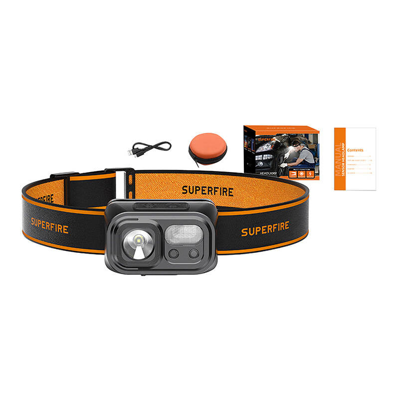 Superfire HL23-S headlamp flashlight, 350lm, USB-C - Product Image 2