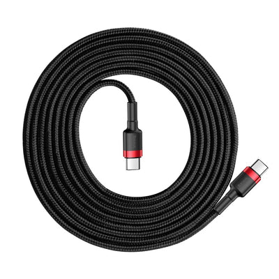 Baseus CATKLF-H91 USB-C - USB-C PD QC cable 60W 3A 480Mb/s 2m - black and red