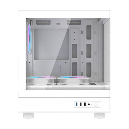 Darkflash DB330M Computergehäuse (weiß) + 3 ARGB-Lüfter