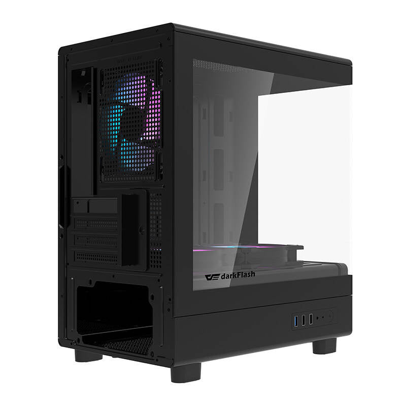 Darkflash DB330M Computergehäuse + 3 aRGB-Lüfter (schwarz)
