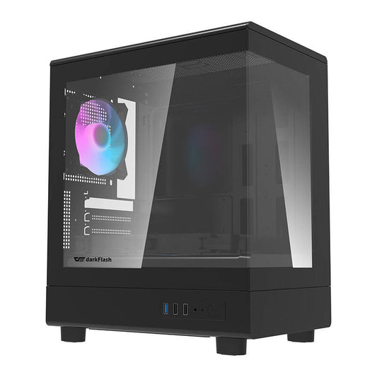 Darkflash DB330M Computergehäuse + 3 aRGB-Lüfter (schwarz)