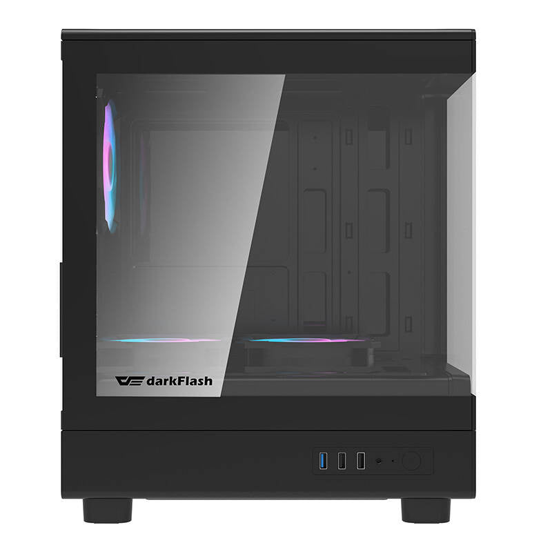 Darkflash DB330M Computergehäuse + 3 aRGB-Lüfter (schwarz)