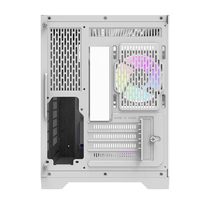 Darflash FT350 Computergehäuse + 5 aRGB-Lüfter (weiß)
