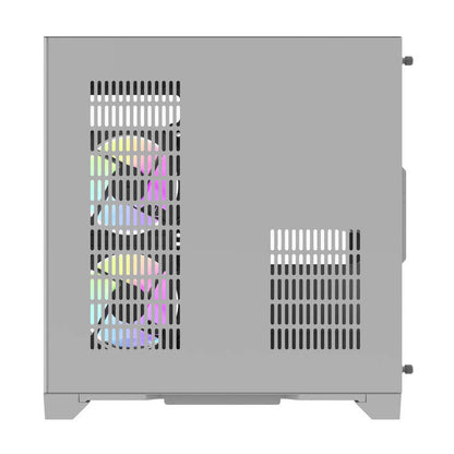 Darflash FT350 Computergehäuse + 5 aRGB-Lüfter (weiß)