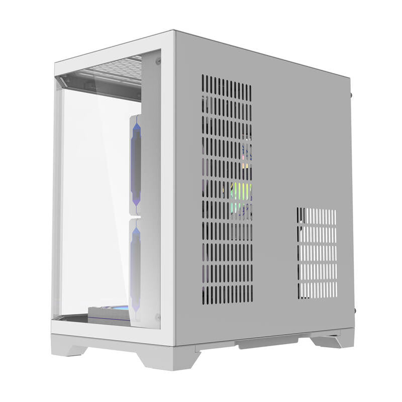 Darflash FT350 Computergehäuse + 5 aRGB-Lüfter (weiß)
