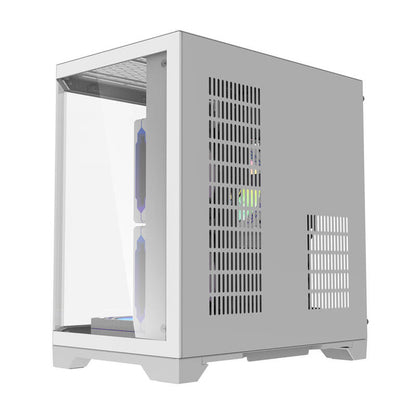 Darflash FT350 Computergehäuse + 5 aRGB-Lüfter (weiß)