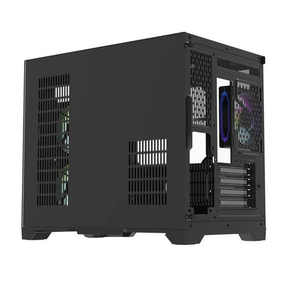 Darflash FT418 Computergehäuse + 6 aRGB-Lüfter (schwarz)