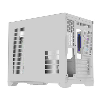 Darflash FT418 Computergehäuse + 6 aRGB-Lüfter (weiß)