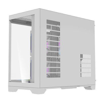 Darflash FT418 Computergehäuse + 6 aRGB-Lüfter (weiß)