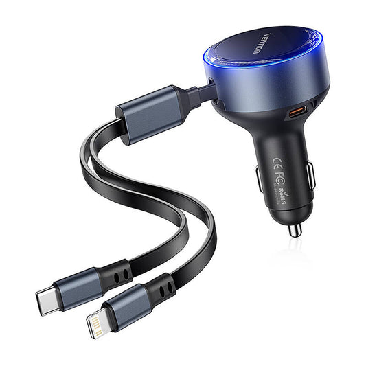 Vention FFOB0 USB-C-Autoladegerät + USB-C/Lightning 30W-Kabel