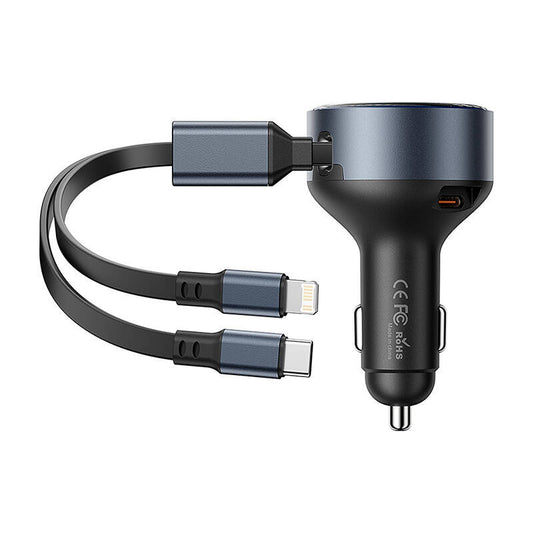 Vention FFOB0 USB-C-Autoladegerät + USB-C/Lightning 30W-Kabel