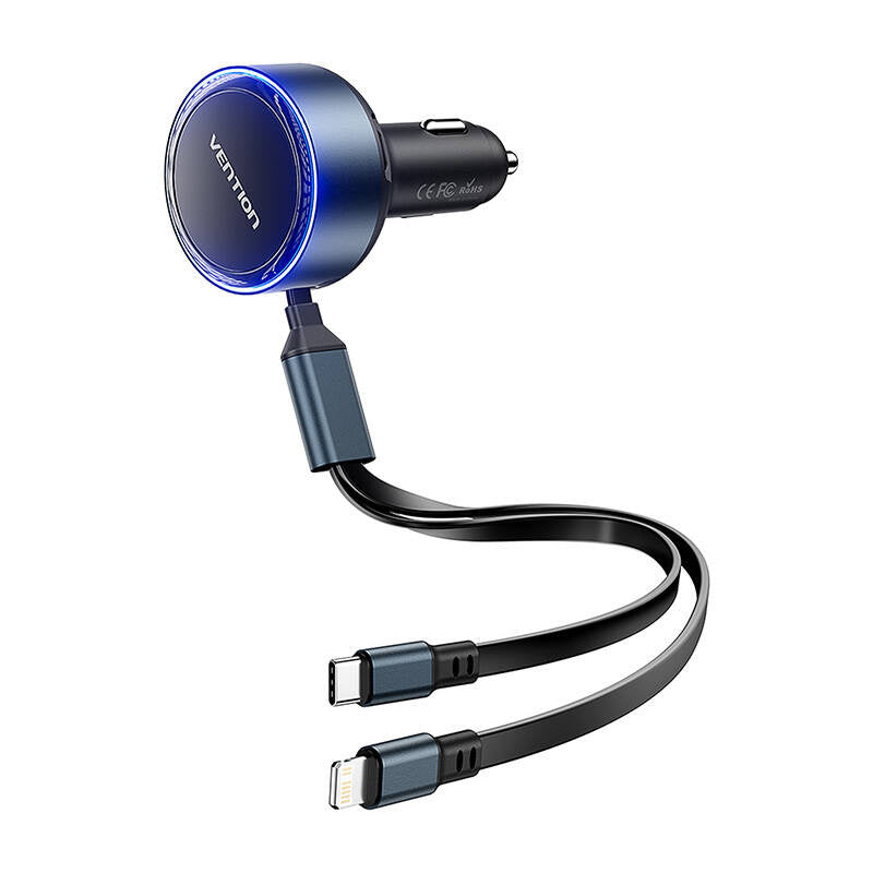Vention FFOB0 USB-C-Autoladegerät + USB-C/Lightning 30W-Kabel