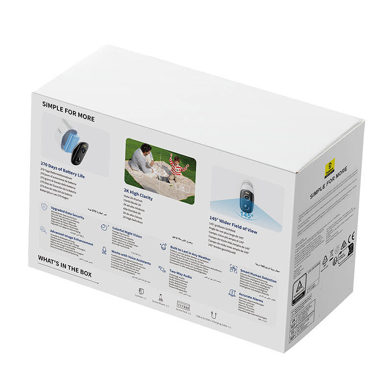Baseus N1 Plus Outdoor Camera (White) - Product Image 5