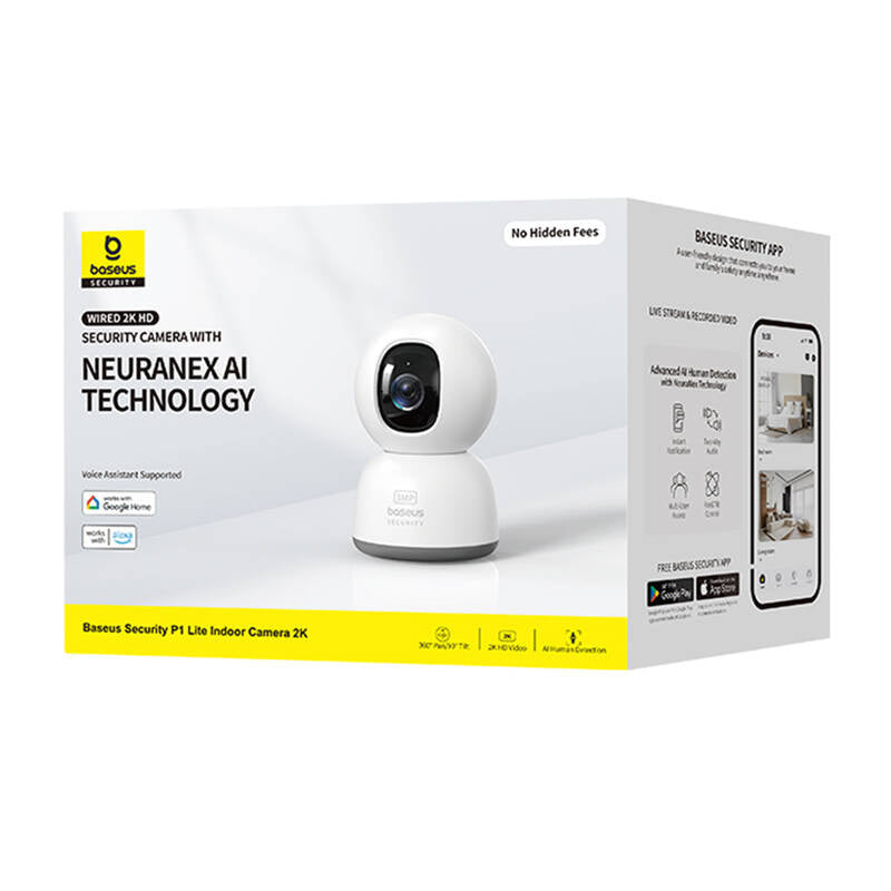 Baseus P1 Lite 2K Indoor Camera (White) - Product Image 8
