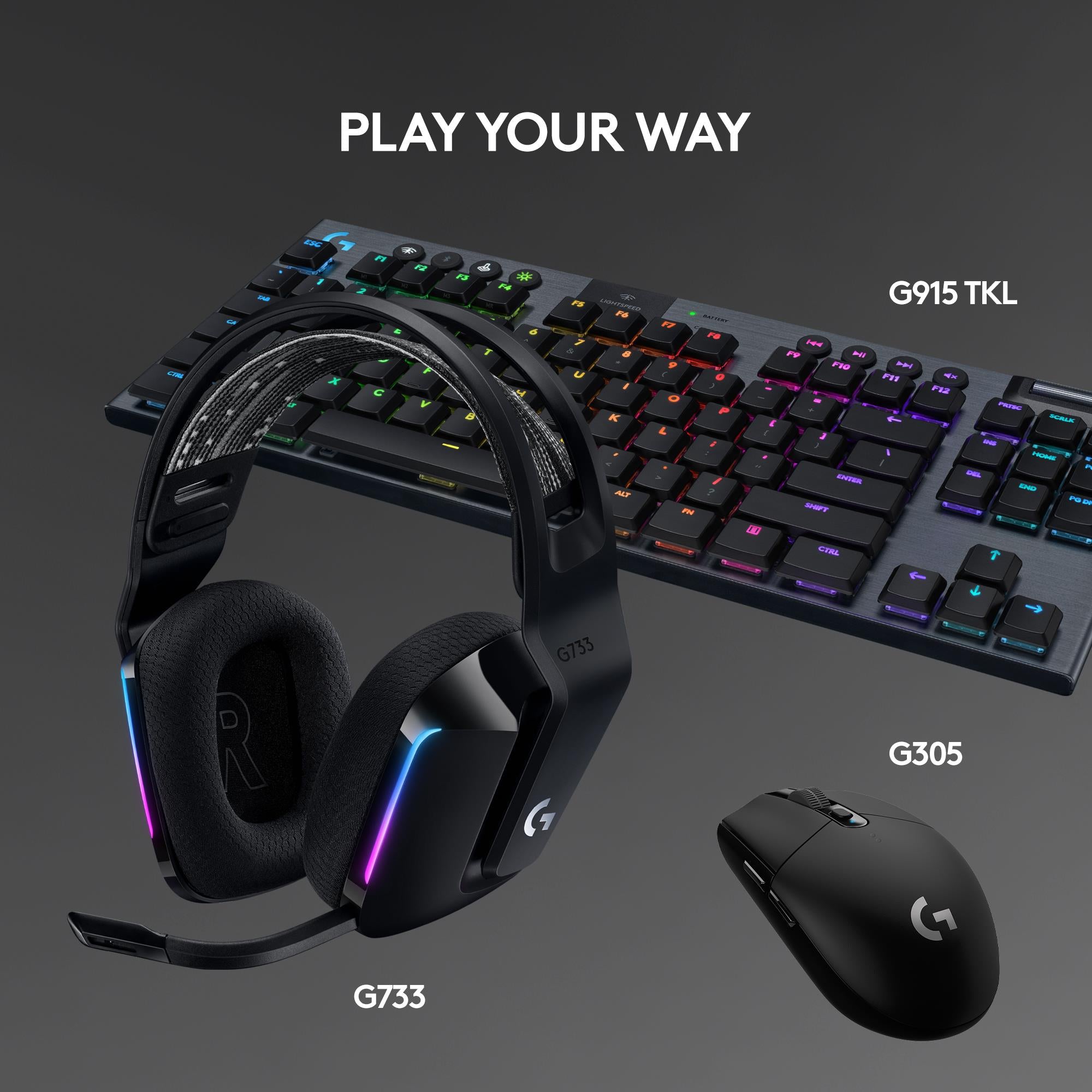 HEADSET GAMING G733 RGB WRL/BLACK 981-000864 LOGITECH