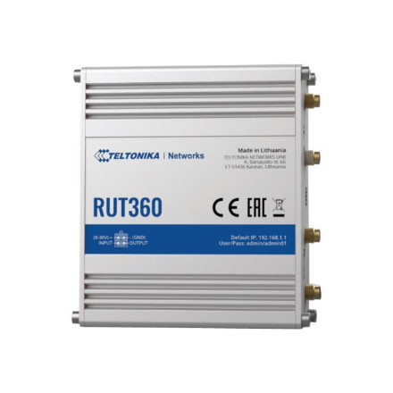 Teltonika | Industrial Cellular Router | RUT360 LTE CAT6 | 1 x LAN ports, 10/100 Mbps, compliance with IEEE 802.3, IEEE 