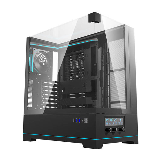 Darkflash DY450 ​​PRO Computergehäuse (schwarz) + 1 Lüfter