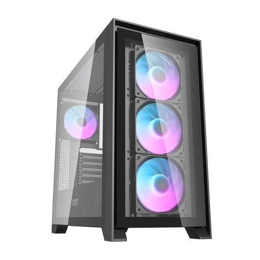 Darkflash DRX90 Glas-Computergehäuse (schwarz)