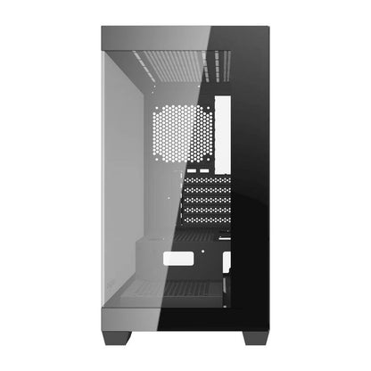 Darkflash C218M Computergehäuse + 6 ARGB-Lüfter (schwarz)