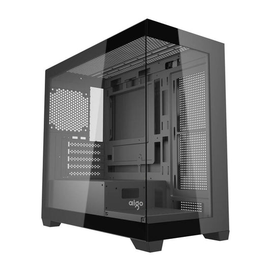 Darkflash C218M Computergehäuse + 6 ARGB-Lüfter (schwarz)