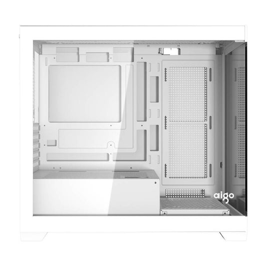Darkflash C218M Computergehäuse + 6 ARGB-Lüfter (weiß)