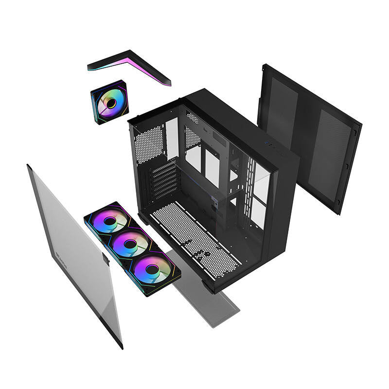 Darkflash TH285 computer case (black) + 4 fans - Product Image 7