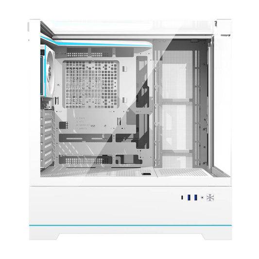 Darkflash DY450 ​​PRO Computergehäuse (weiß) + 1 Lüfter