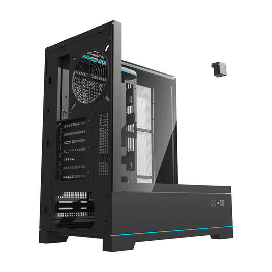 Darkflash DY450 ​​Computergehäuse ohne Lüfter (schwarz)