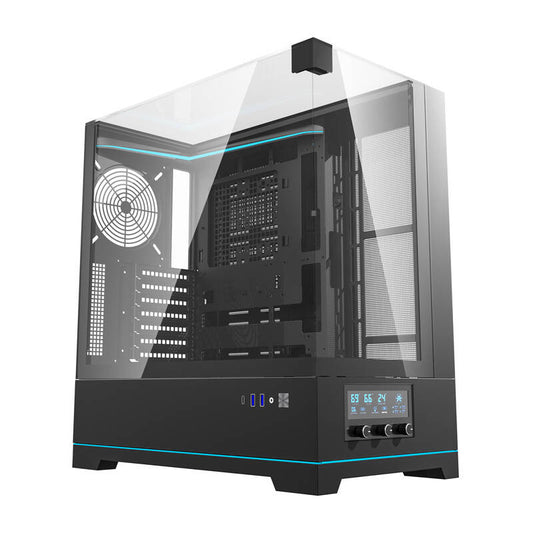 Darkflash DY450 ​​Computergehäuse ohne Lüfter (schwarz)