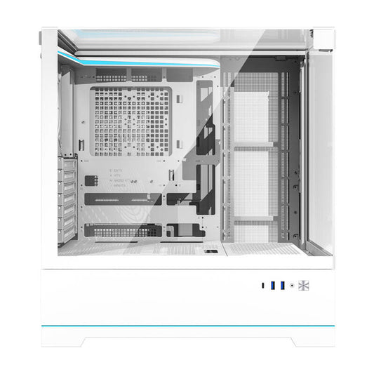 Darkflash DY450 ​​Computergehäuse ohne Lüfter (weiß)