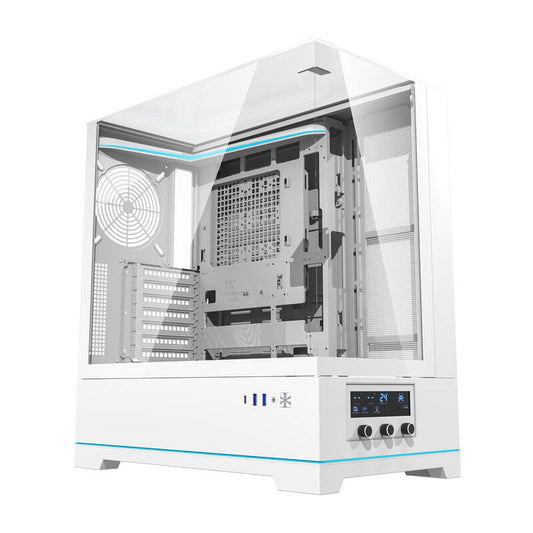 Darkflash DY450 ​​Computergehäuse ohne Lüfter (weiß)