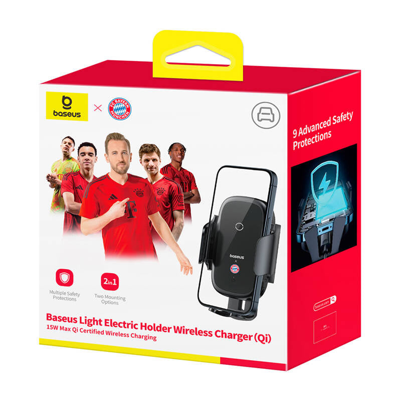 Baseus car holder with 15W charger (black) Bayern edition - Product Image 4