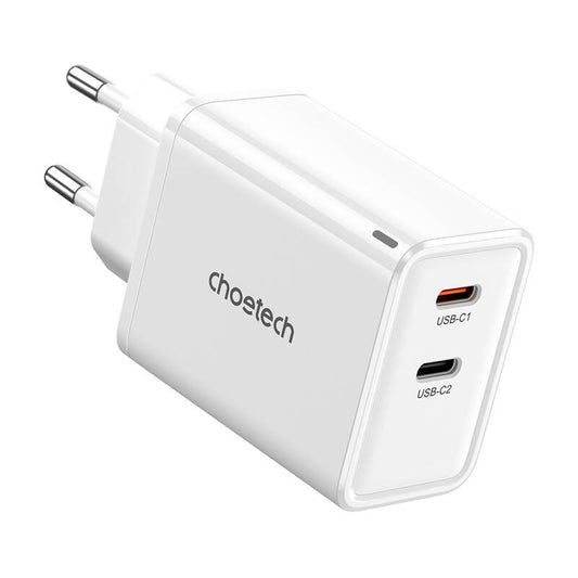 Choetech PD6013, GaN, 2x USB-C, PD65W network charger (white) - Product Image 2