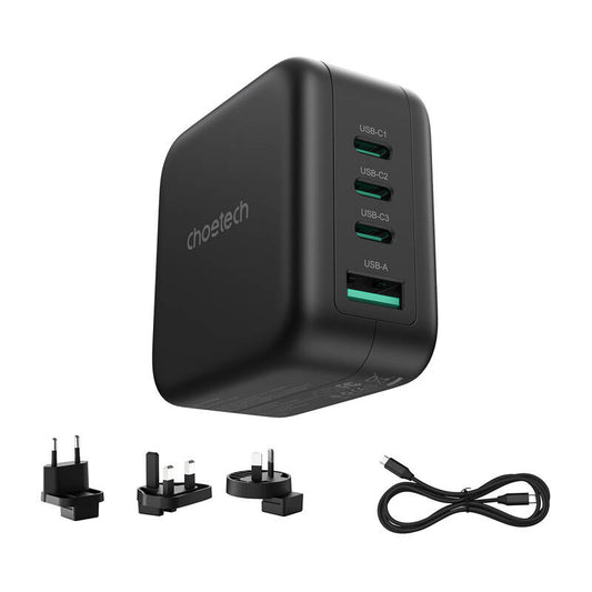 Choetech PD6055 70W GaN mains charger with US, EU, UK, AU adapters - Product Image 1