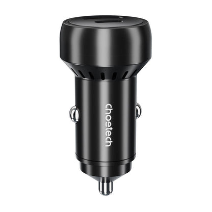 Choetech 60W 2xUSB-C+USB-A car charger (black) - Product Image 2