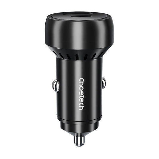 Choetech 60W 2xUSB-C+USB-A car charger (black) - Product Image 2