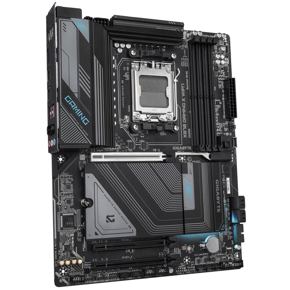 Mainboard GIGABYTE AMD X870 SAM5 ATX Memory DDR5 Memory slots 4 2xPCI-Express 3.0 1x 1xPCI-Express 5.0 16x 3xM.2 1xHDMI 4xUSB 2.0 4xUSB 3.2 2xUSB-C 1xRJ45 3xAudio port X870GAMINGXWIFI71.1