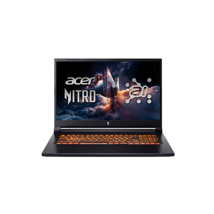 Acer | Nitro V 17 AI ANV17-41-R27Z | Obsidian Black | 17.3 " | IPS | QHD | 2560 x 1440 pixels | AMD Ryzen 7 | 260 | 32 G